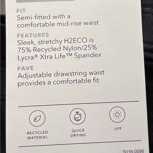 Black Athleta swim shorts Drawstring Waist